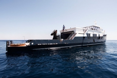 Mystere Shadow - 50m shadow yacht refit - aft view